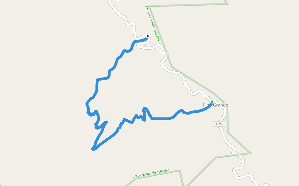 Sentiero del Timpone di Gazzera walking route map in Villaggio Pino Grande