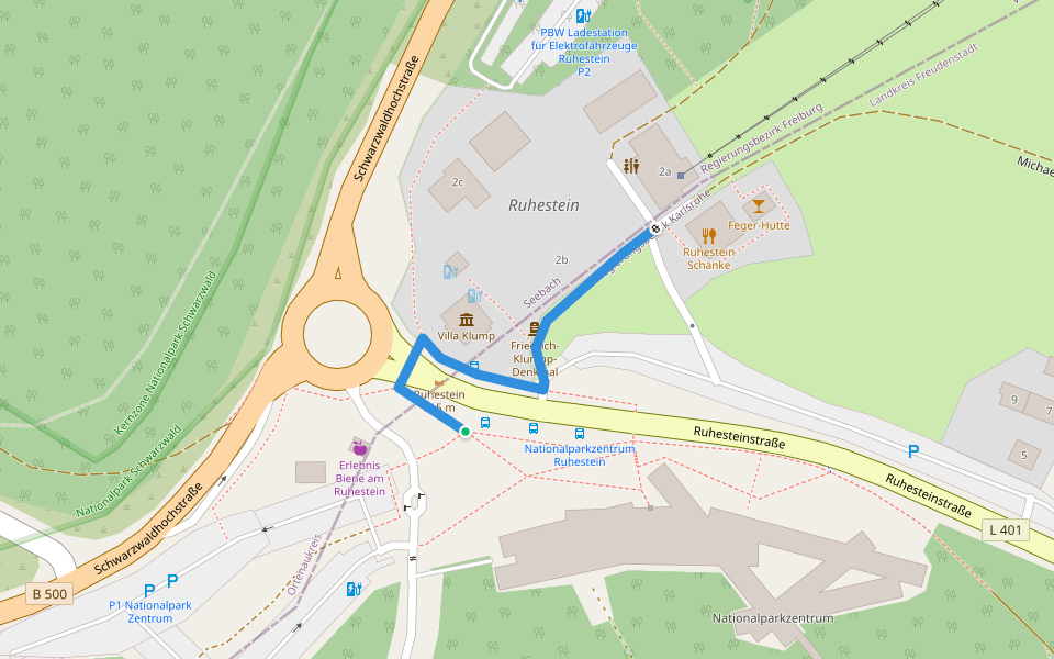 Ruhestein Parkplatz - Skilift Ruhestein