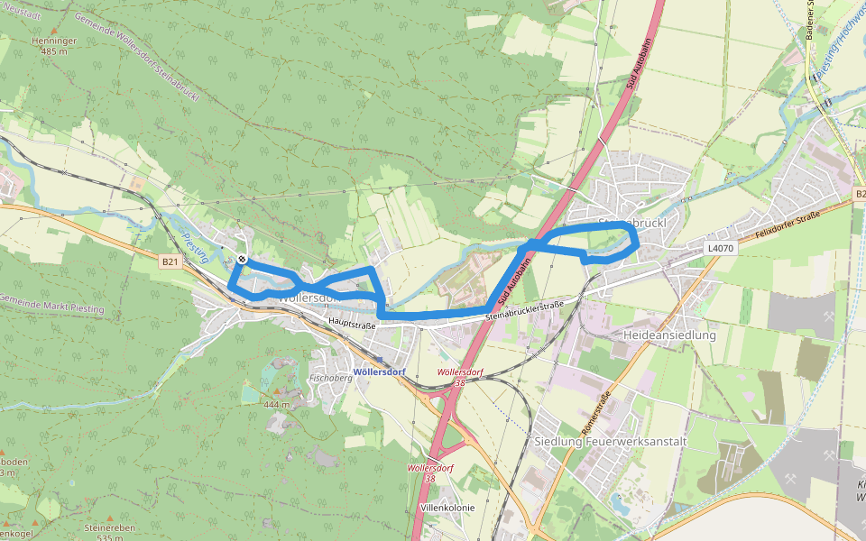 Tut gut Schritteweg walking route map in Wöllersdorf