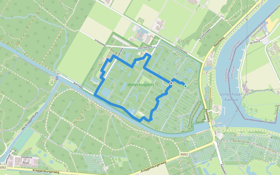 Havenroute walking route map in Marknesse