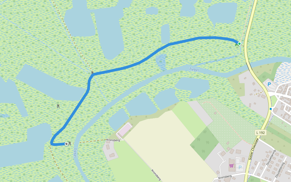 Naturlehrpfad Tribsees walking route map in Tribsees