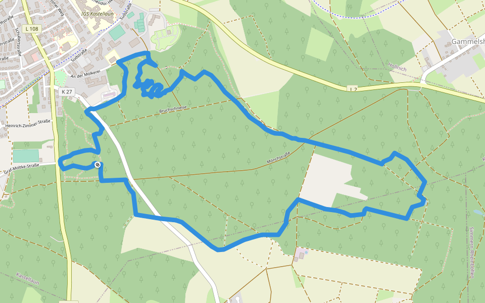 Traumschleife Burgstadt-Pfad walking route map in Kastellaun
