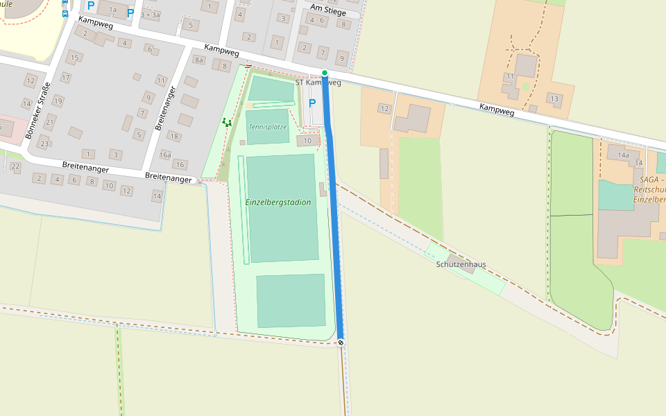 Gauß-Gedenkweg walking route map in Friedland