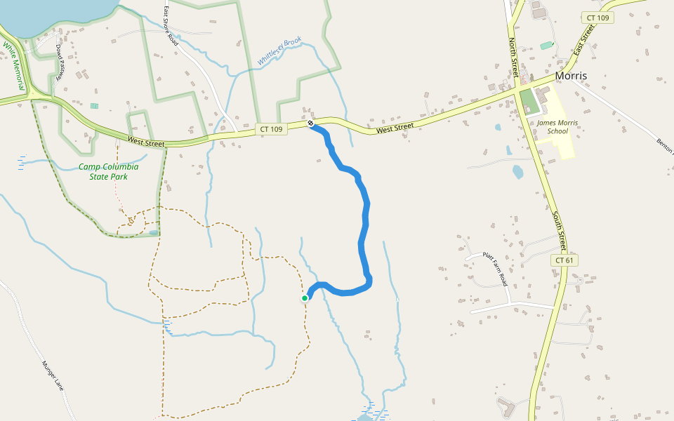 Skilton Trail walking route map in Morris