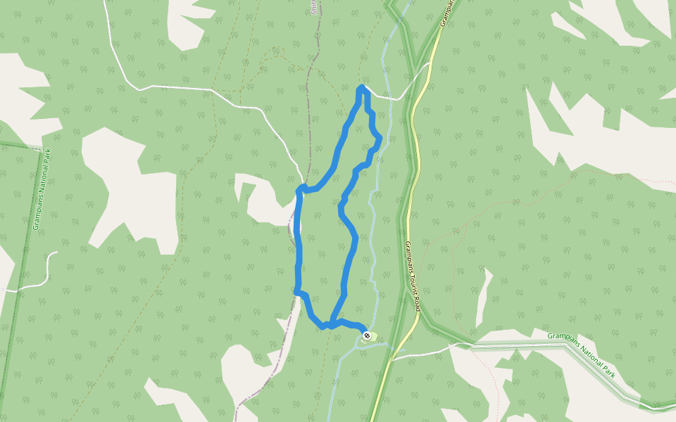 Teddy Bear Gap Loop walking route map in Mafeking