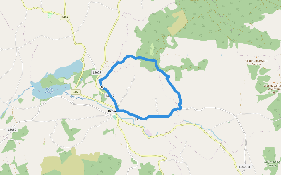 Violet Hill Loop Walk walking route map in o' shea's Acres