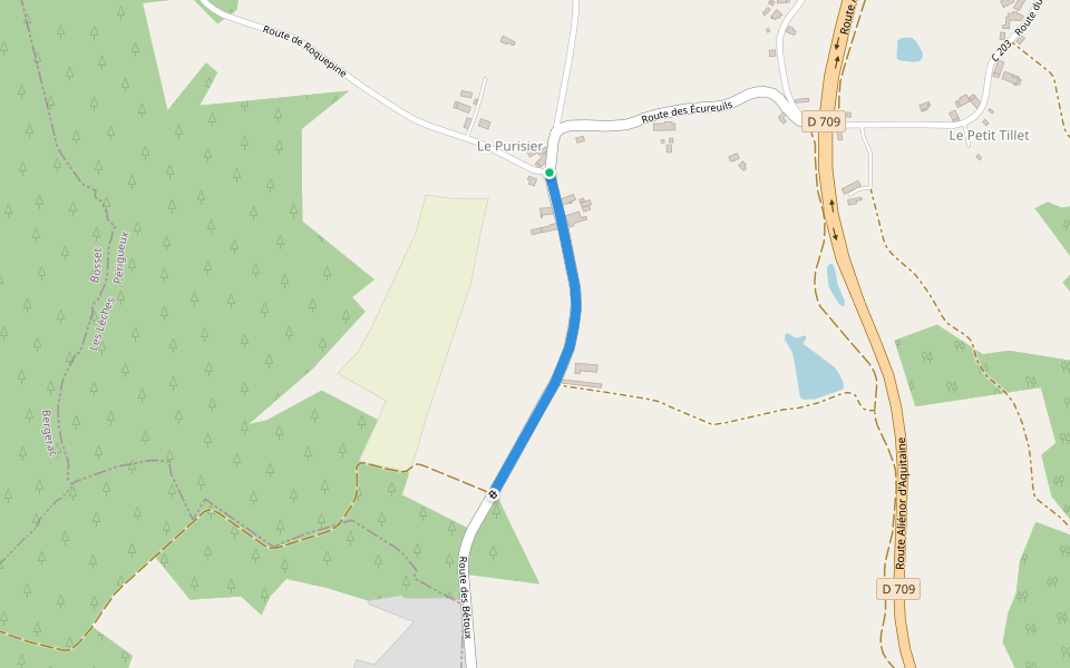 Liaison Les Lèches - Lunas walking route map in Les Lèches