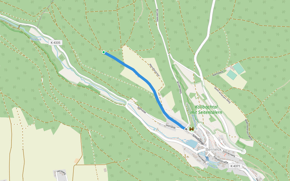 Rossrücken - Berneck Schloss walking route map in Altensteig