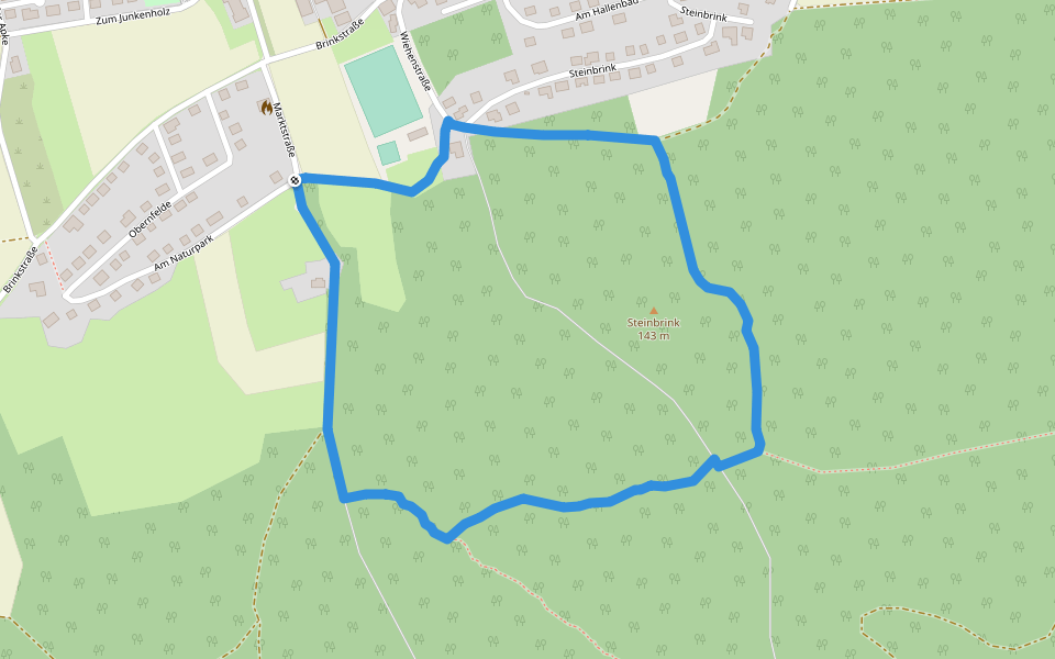 Lintorf Rundweg 3 walking route map in Bad Essen
