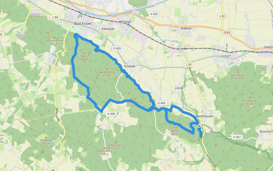 TERRA.track Megalosaurus walking route map in Bad Essen