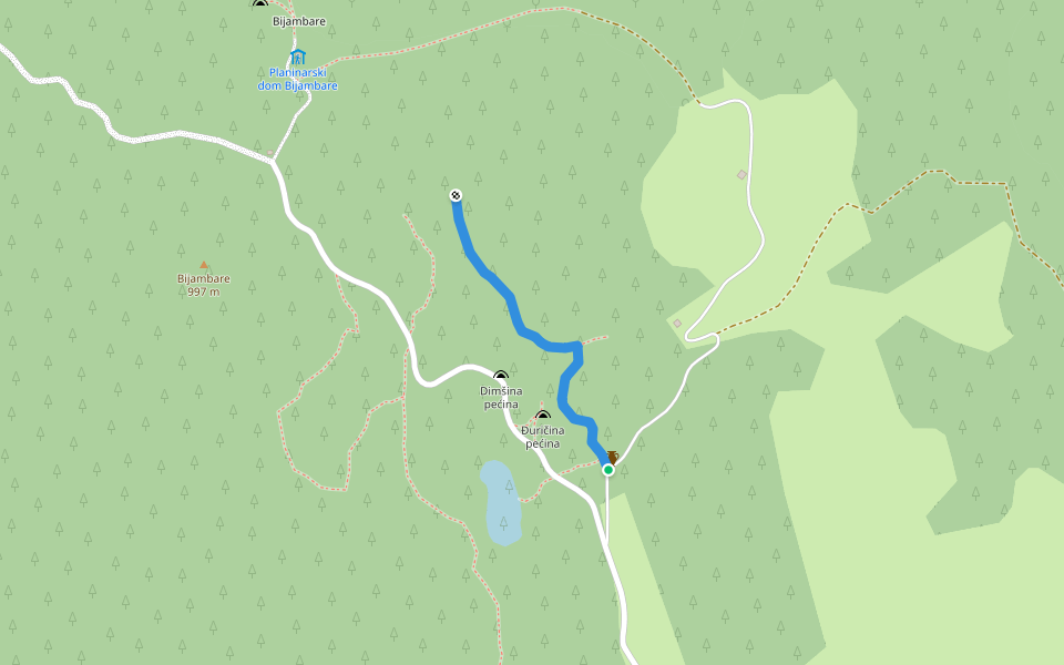 Edukativna staza walking route map in Krivajevići