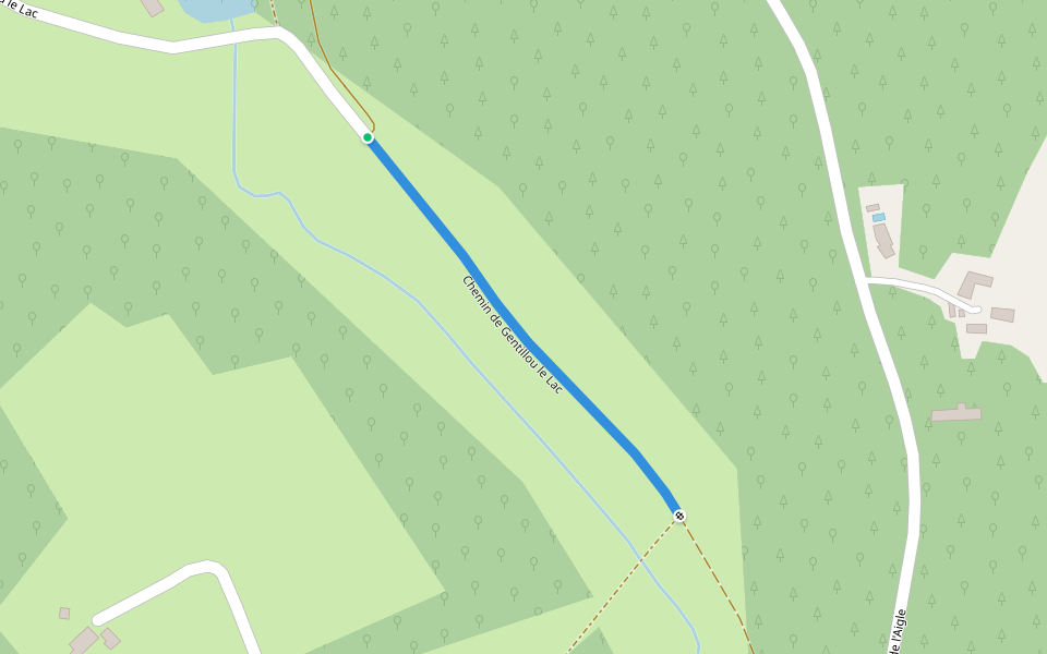 Liaison St-Martin-des-Combes - Clermont-de-Beauregard walking route map in Saint-Martin-des-Combes