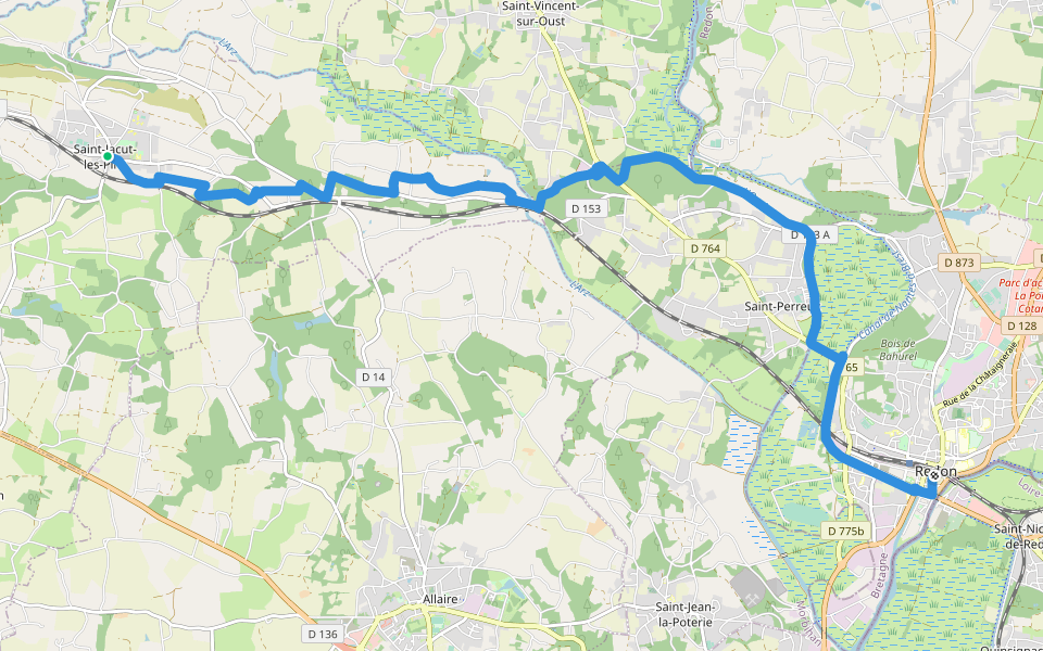 Voie de la Pointe Saint-Mathieu, Saint-Jacut - Redon walking route map in Saint-Jacut-les-Pins