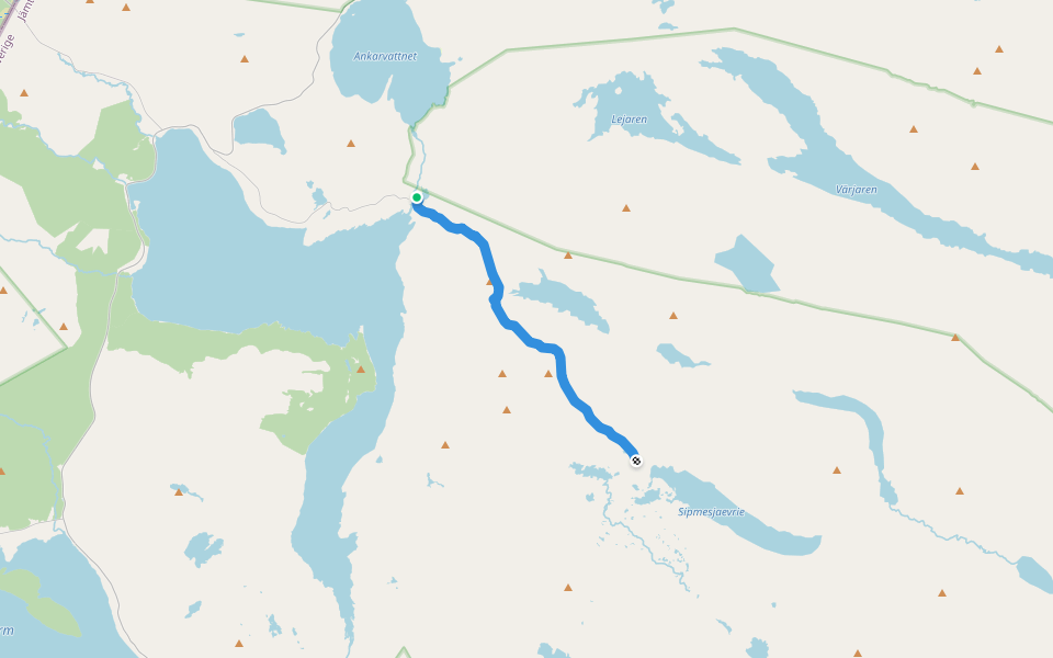 Ankarede - Sielken walking route map in Ankarede
