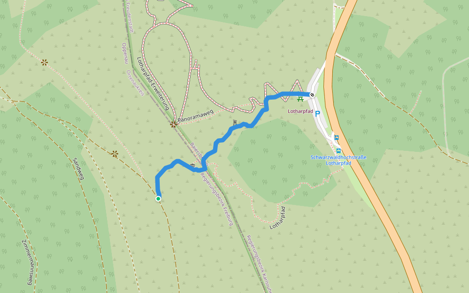 Lotharpfad - Parkplatz Lotharpfad