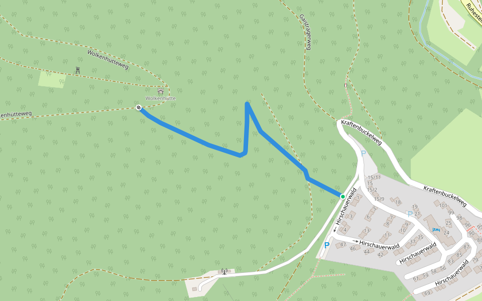 Parkplatz Kraftenbuckel - Wolkenhütte