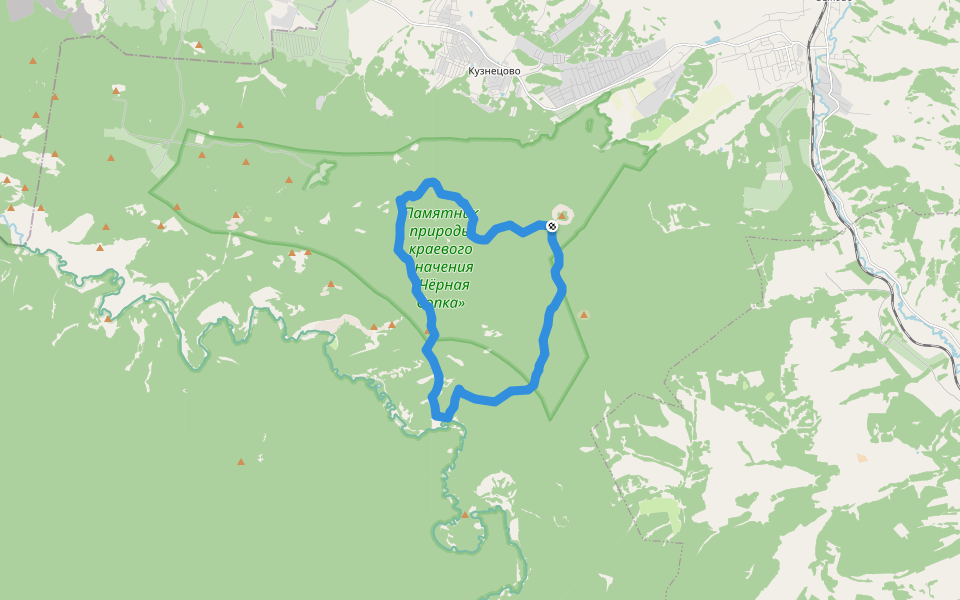 Брусничная тропа walking route map in Kuznetsovo