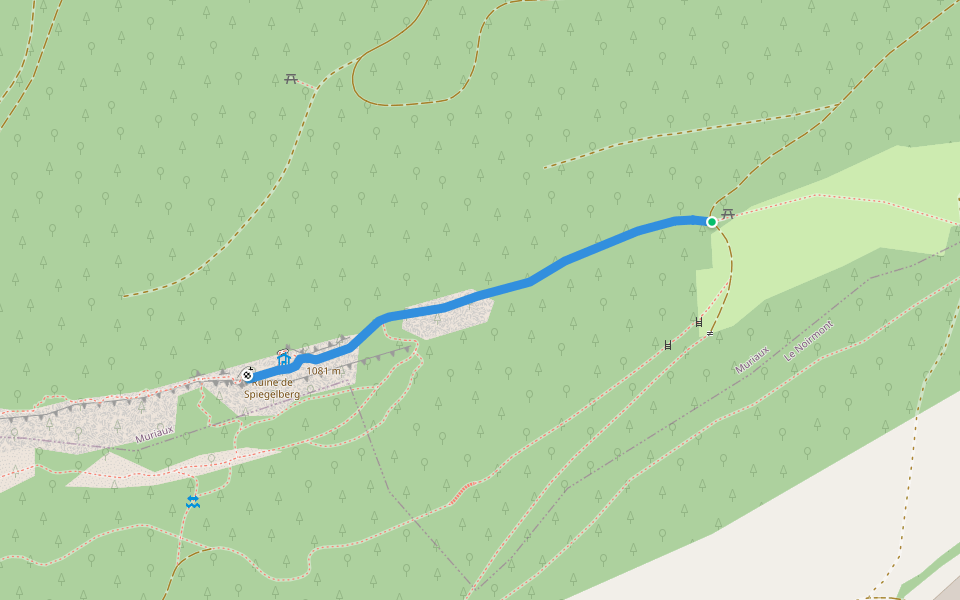 Sommêtres - Pt. 1079 walking route map in Muriaux