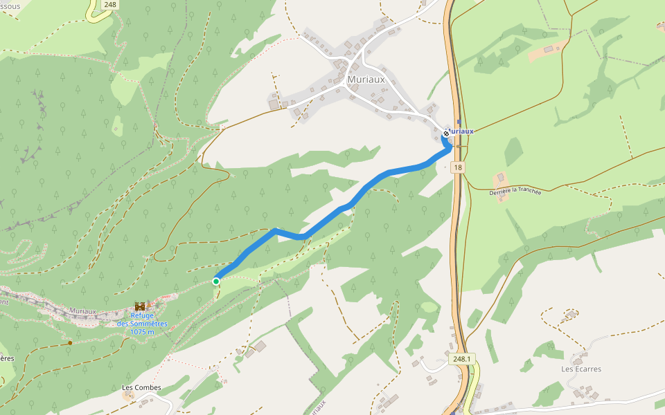 Sommêtres - Muriaux halte CJ walking route map in Muriaux
