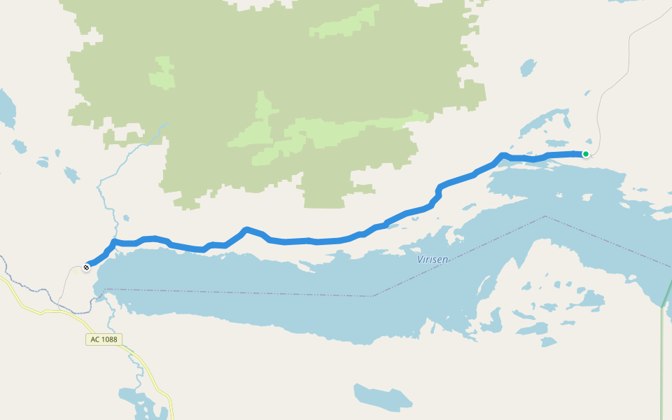 Bojtiken - Virisen walking route map in Virisen