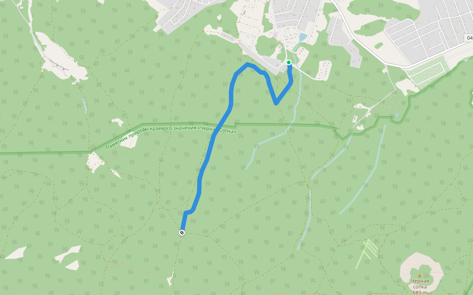 тропа Кузнецово walking route map in Kuznetsovo
