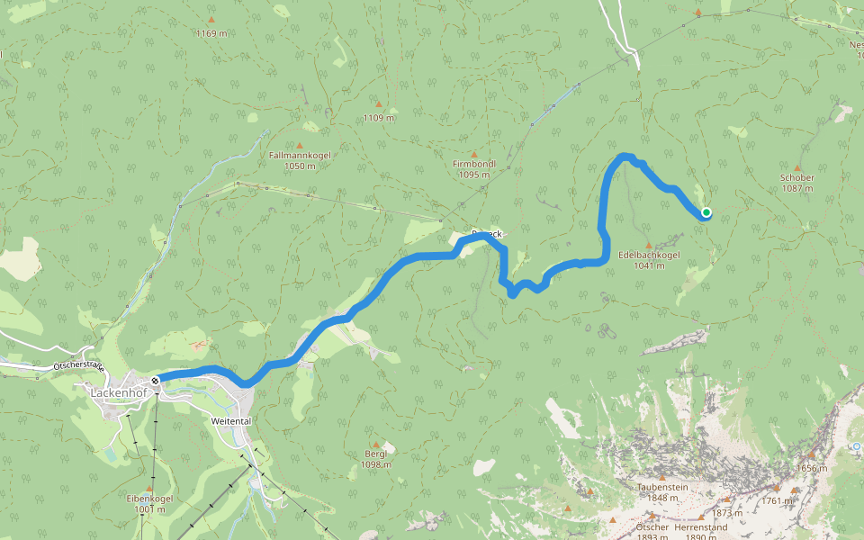 1 walking route map in Puchenstuben
