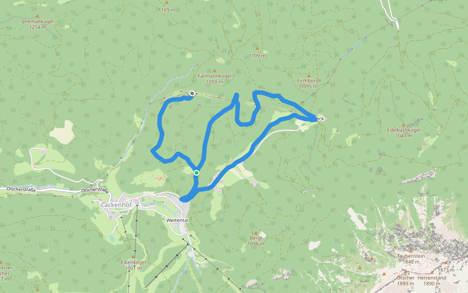 9 walking route map in Lackenhof