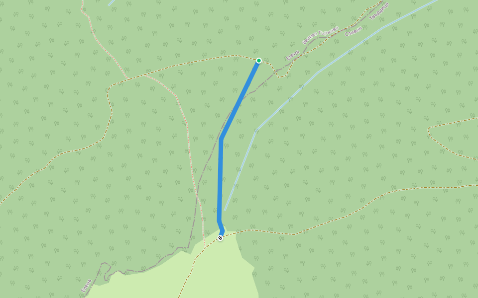 Ком Емине през вр. Чумерна walking route map in Golemanite