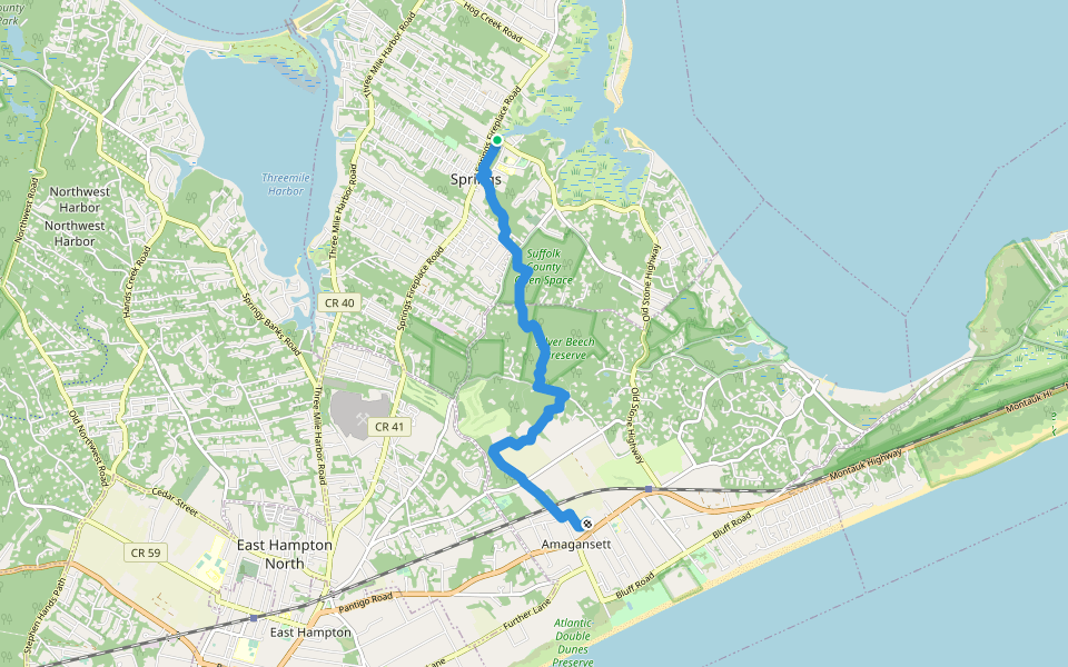 Springs To Amagansett Trail Hiking New York Pacer