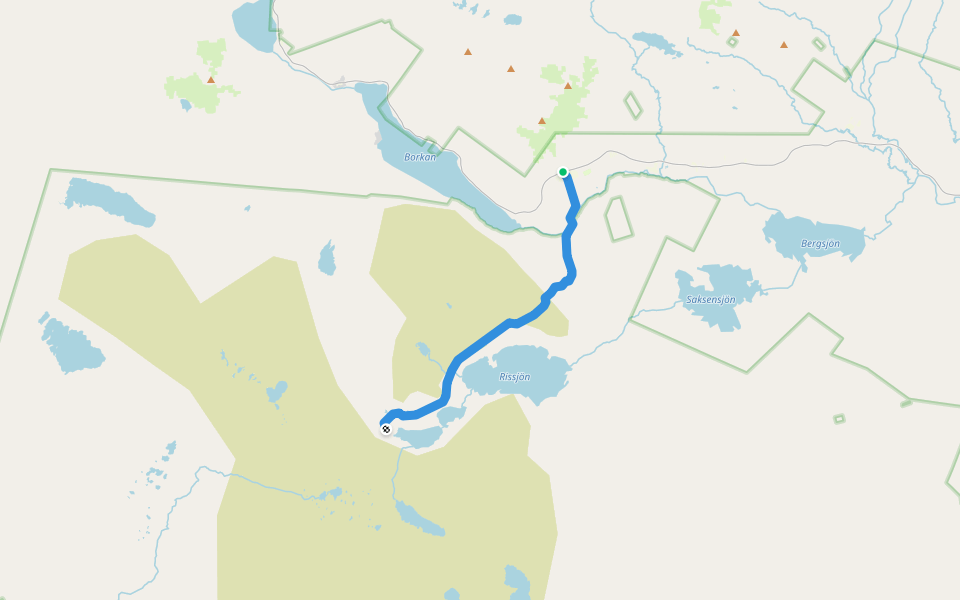 Blerikstugan - Kittelfjäll walking route map in Kittelfjäll
