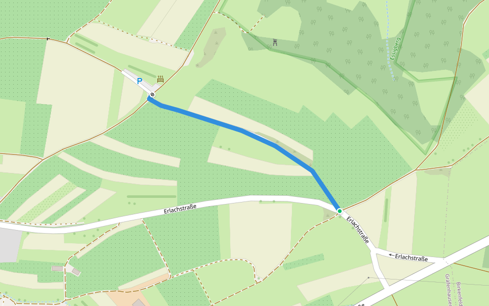Hägnach - Kesselberg walking route map in Birkenfeld