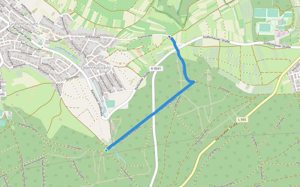 Alte Pflanzschule - Hägnach walking route map in Birkenfeld