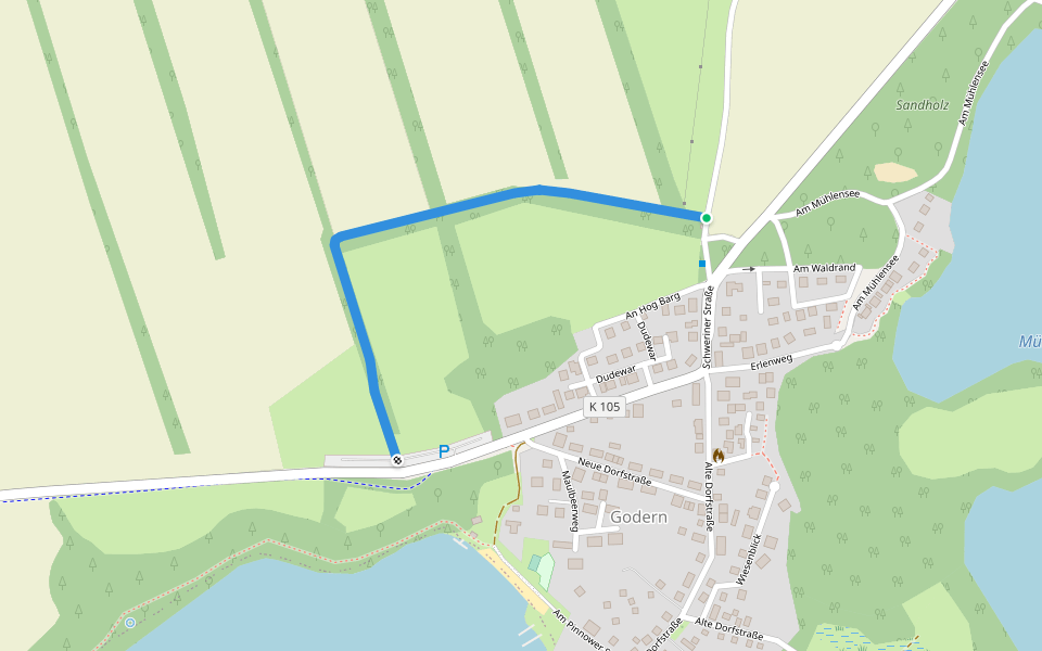 Naturlehrpfad Godern walking route map in Godern