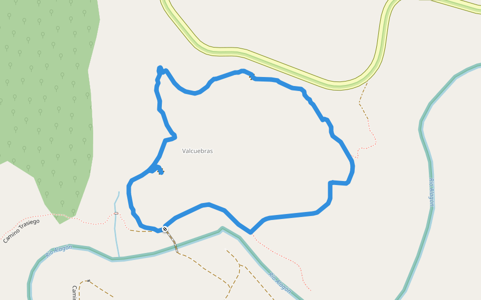 Senda de los Atajos walking route map in San Esteban de la Sierra