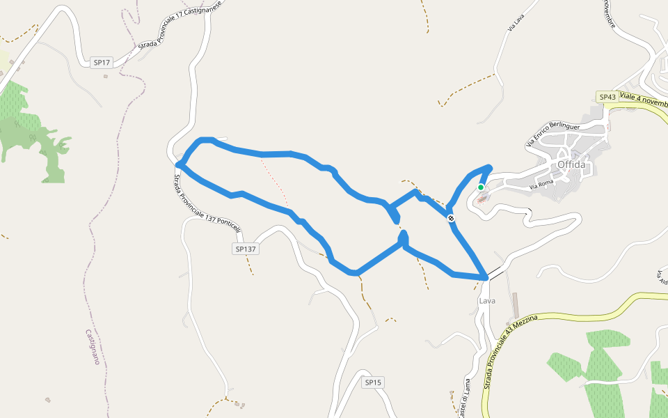 Anello Madonna Sanità (Sentiero n. 750) walking route map in Offida