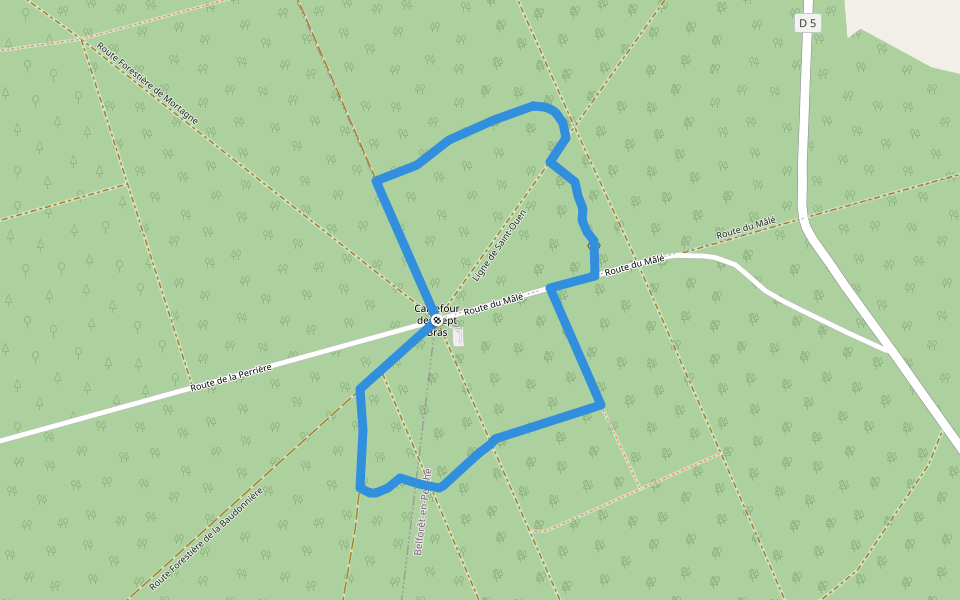 Sentier de découverte walking route map in Belforêt-en-Perche
