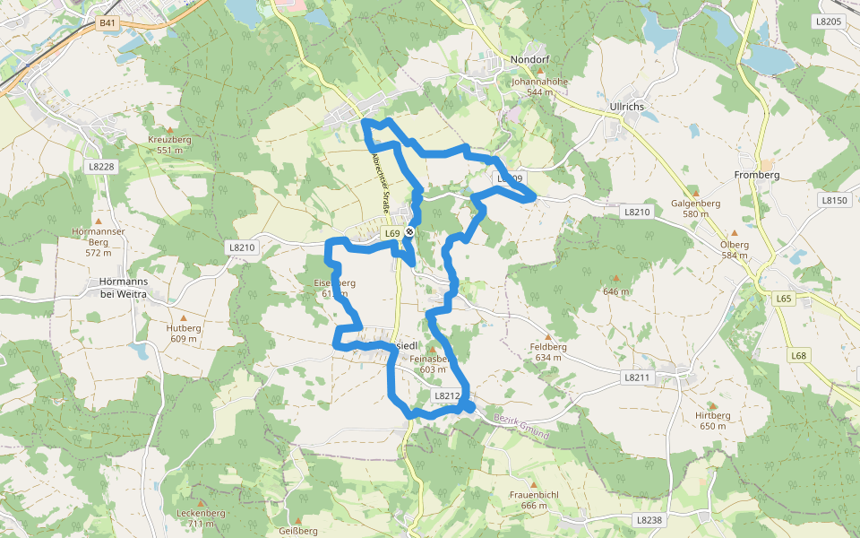 Kneipprundwanderweg (70) walking route map in Waldenstein