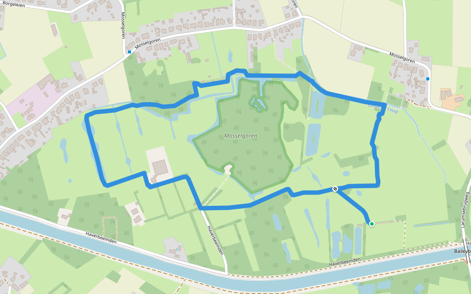 Mosselgoren walking route map in Geel
