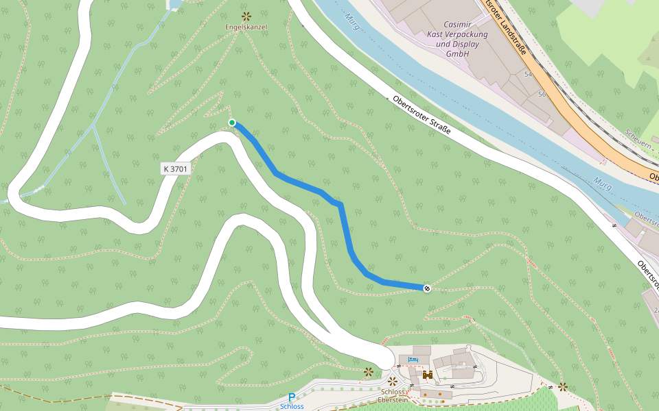 Luisenruhe - Wachtelweg walking route map in Gernsbach