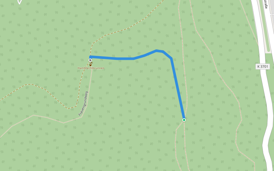 Eberpfad - Hambrechtbrunnen walking route map in Gernsbach