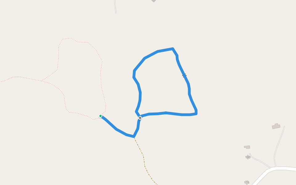 Yellow Trail walking route map in Salem