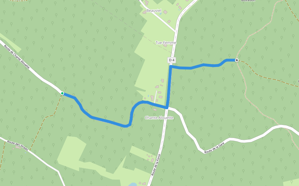 Liaison Laveyssière - Maurens walking route map in Eyraud-Crempse-Maurens