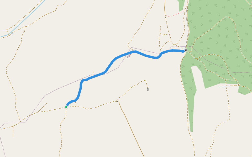 Z+ (Kaposgyarmat, Gálosfa) walking route map in Gálosfa