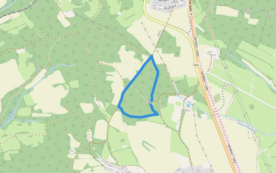 Naučná stezka Milín - Vrančice - naučný okruh walking route map in Vrančice