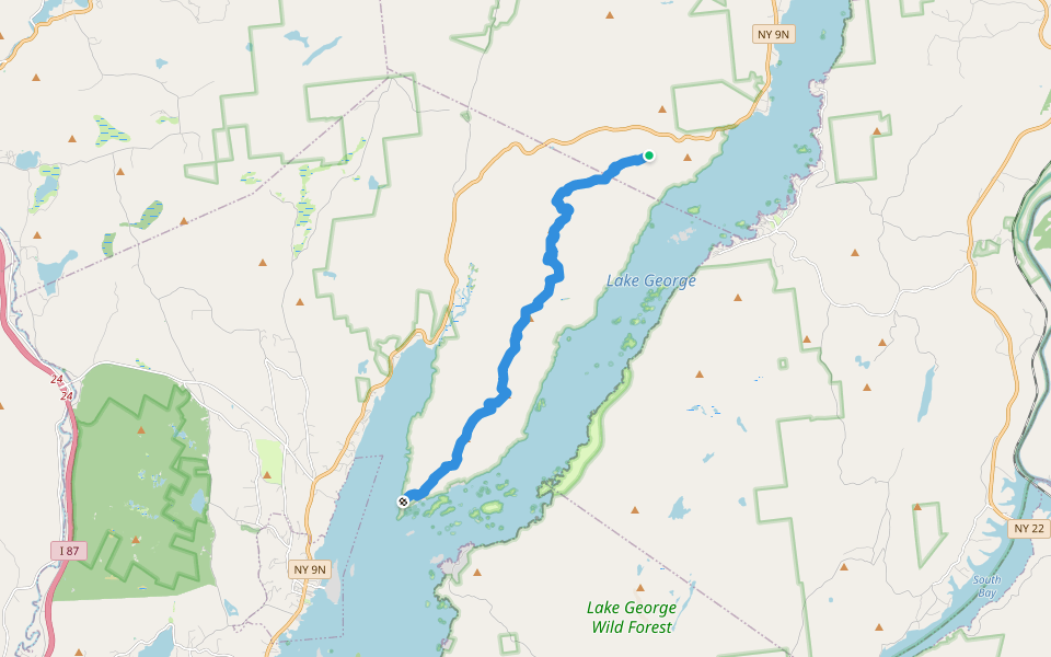 Tongue Mountain Range Trail walking route map in Silver Bay