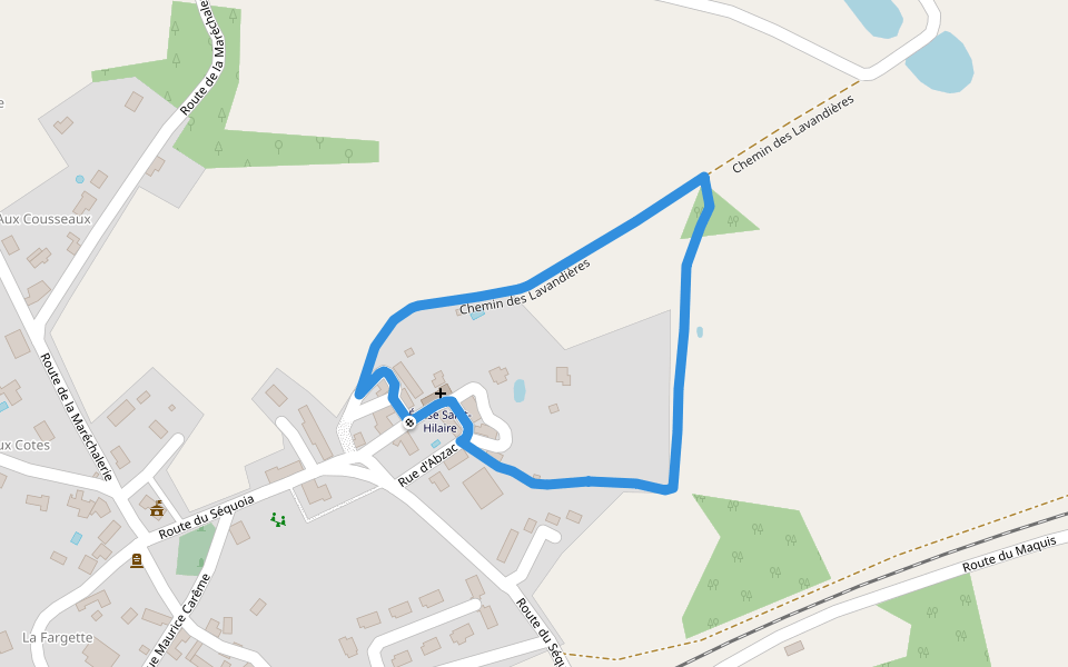 Promenoire Poétique walking route map in Limeyrat