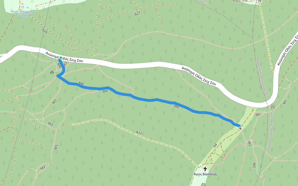 M4 walking route map in Θεσσαλονίκη