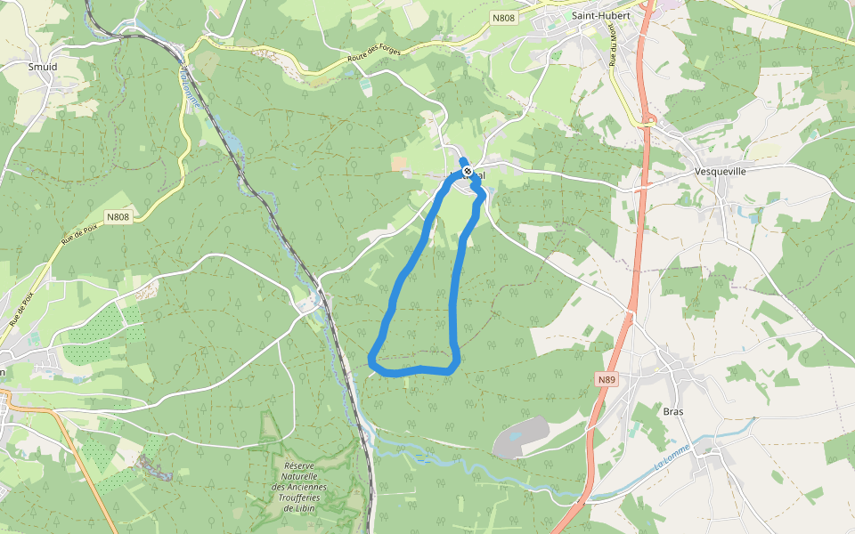 13. Banalbois walking route map in Saint-Hubert