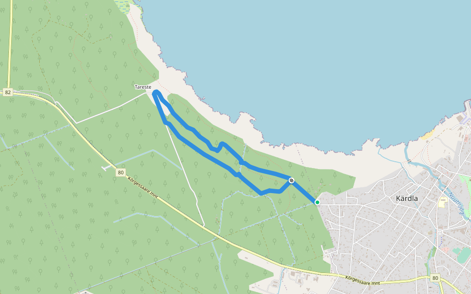 Kärdla matkarada walking route map in Kalana