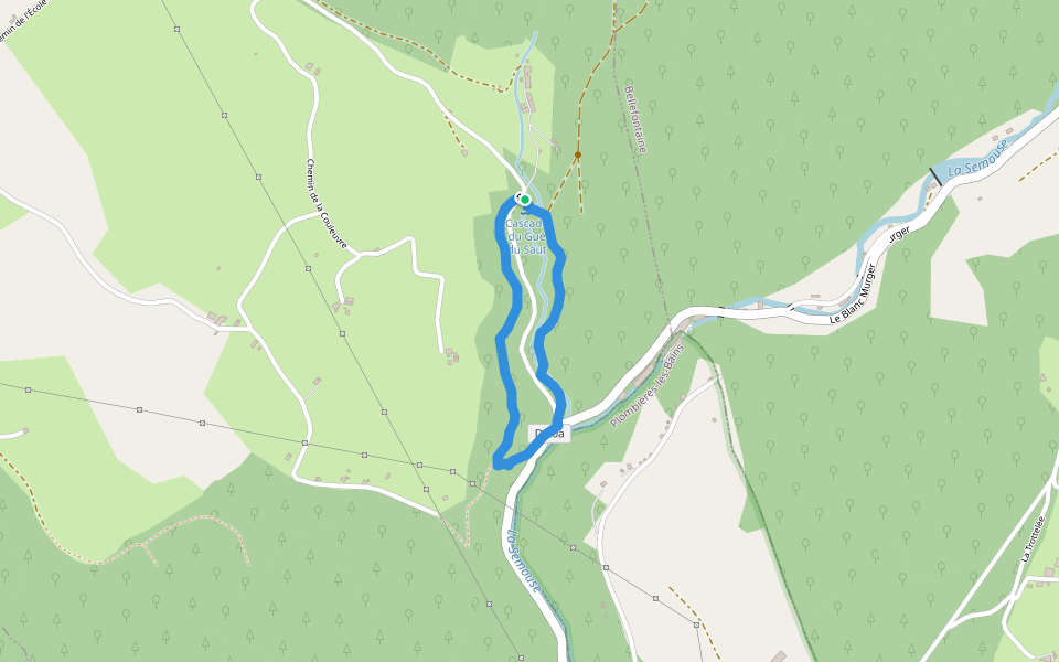 Le Gué du Saut (grande boucle) walking route map in Xertigny
